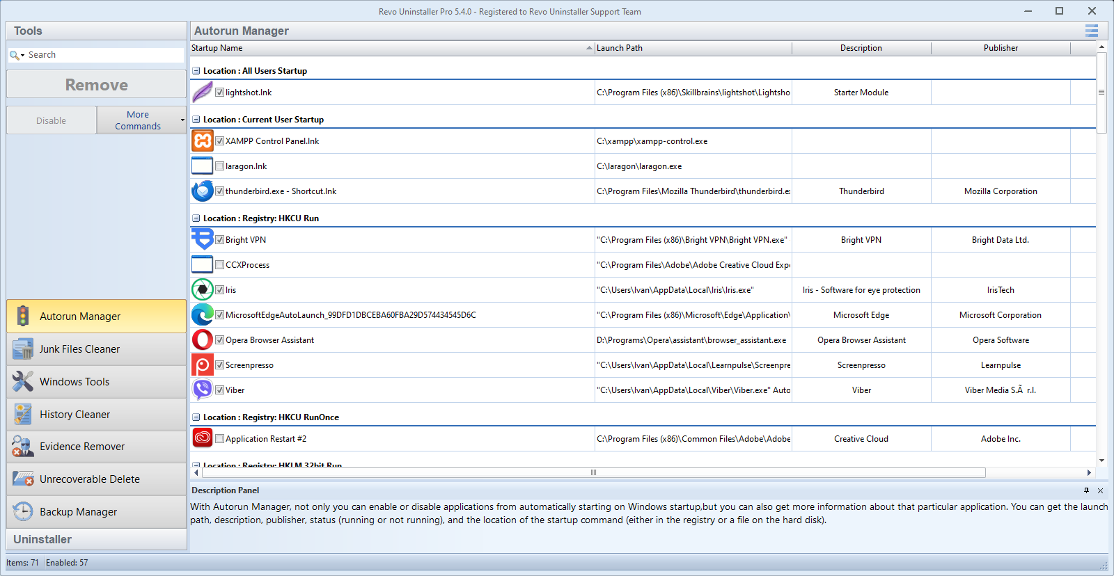 Revo Uninstaller: Forced Uninstall dialog