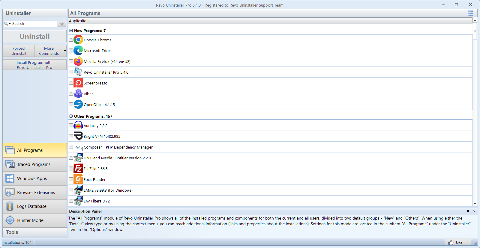 Revo Uninstaller: Tools and startup overview